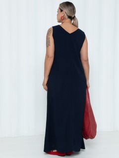 Сарафан длинный в тёмно-синем цвете Agata(фото4)