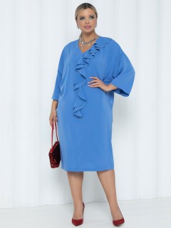 Платье голубого цвета с поясом Agata(фото2)