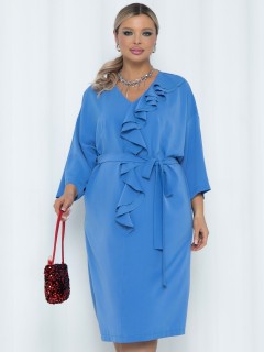 Платье голубого цвета с поясом Agata(фото3)