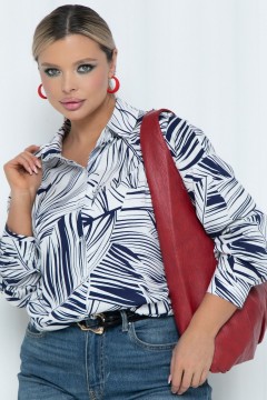 Рубашка бело-синяя женская Agata