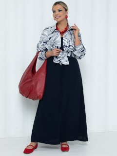 Рубашка бело-синяя женская Agata(фото7)