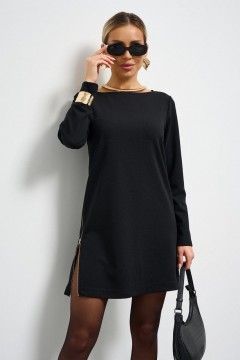 Платье чёрное с молниями Jetty(фото8)