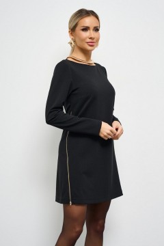 Платье чёрное с молниями Jetty(фото12)