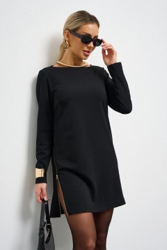 Платье чёрное с молниями Jetty(фото9)