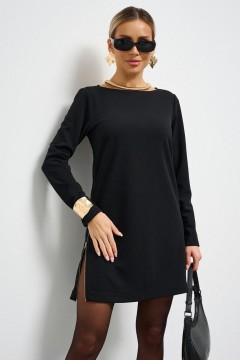 Платье чёрное с молниями Jetty(фото3)