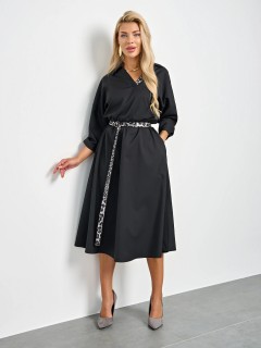 Платье чёрное с карманами Jetty(фото6)