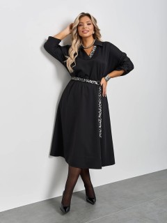 Платье чёрное с карманами Jetty(фото10)