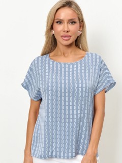 Блузка серо-голубая с короткими рукавами Jetty(фото6)