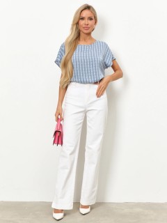 Блузка серо-голубая с короткими рукавами Jetty(фото4)