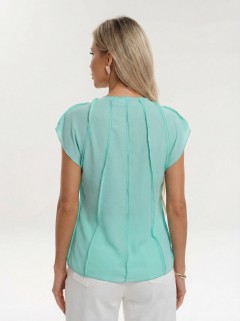 Блузка светло-бирюзовая из креп-шифона Jetty(фото6)