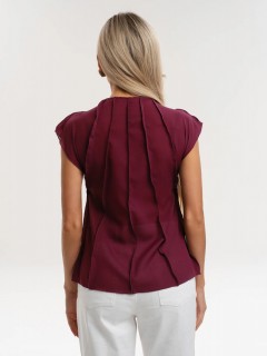 Блузка бордовая из креп-шифона Jetty(фото6)