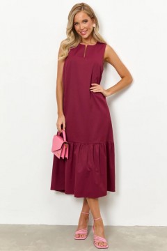 Платье без рукавов винного цвета Jetty