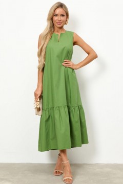 Платье без рукавов цвета хаки Jetty