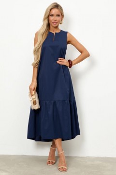 Платье без рукавов тёмно-синего цвета Jetty
