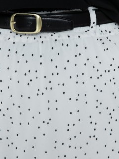 Юбка белая в горошек из шифона Agata(фото4)