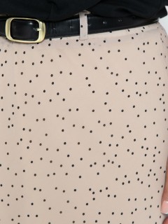 Юбка бежевая в горошек из шифона Agata(фото3)