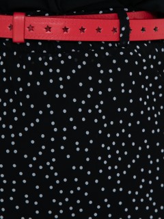 Юбка чёрная в горошек из шифона Agata(фото3)