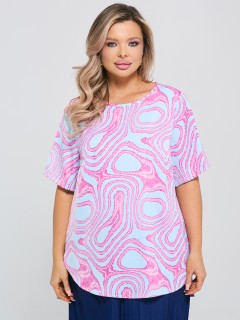 Блузка голубая с принтом Dora(фото6)