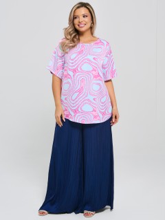 Блузка голубая с принтом Dora(фото4)