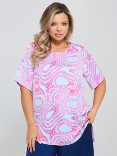 Блузка голубая с принтом Dora(фото3)