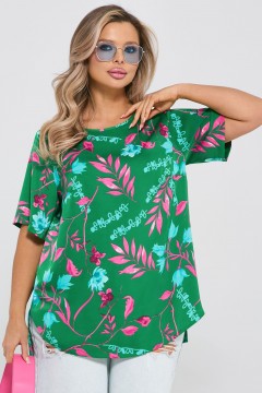 Блузка зелёная с принтом Dora