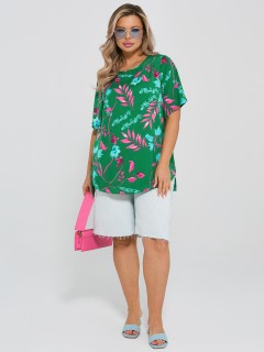 Блузка зелёная с принтом Dora(фото4)