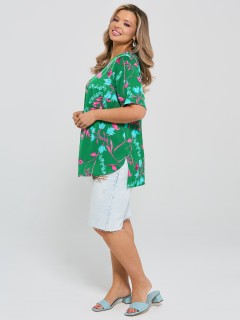 Блузка зелёная с принтом Dora(фото7)
