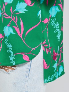 Блузка зелёная с принтом Dora(фото6)