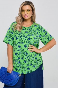 Блузка ярко-зелёная с принтом Dora