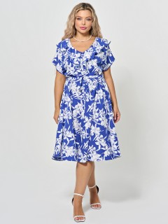 Платье синее с кулиской Dora(фото5)