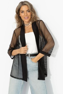 Кардиган чёрный оригинальный из сетки Charutti