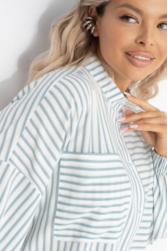 Рубашка в полоску асимметричного кроя Charutti(фото3)