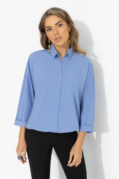 Блузка голубая на кулиске Charutti(фото3)