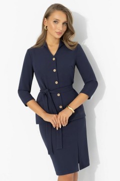 Костюм синий с юбкой трикотажный Charutti