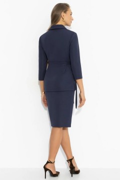 Костюм синий с юбкой трикотажный Charutti(фото7)