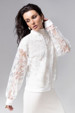 Бомбер кружевной с вышивкой Charutti(фото6)