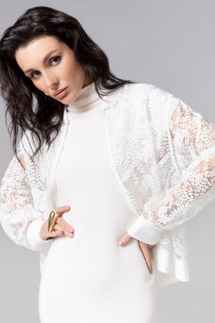 Бомбер кружевной с вышивкой Charutti(фото5)