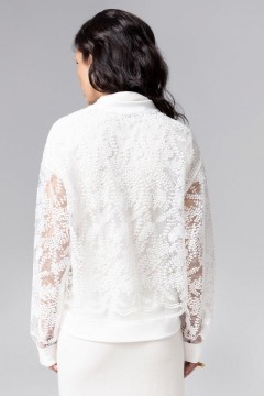 Бомбер кружевной с вышивкой Charutti(фото7)