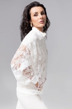 Бомбер кружевной с вышивкой Charutti(фото3)