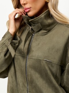 Куртка из искусственной замши в цвете хаки Jetty(фото8)