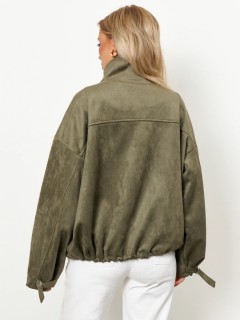 Куртка из искусственной замши в цвете хаки Jetty(фото9)