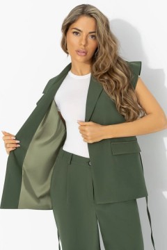 Жилет оверсайз цвета хаки Charutti(фото5)