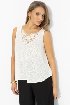 Топ трикотажный жаккардовый с кружевом Charutti(фото4)