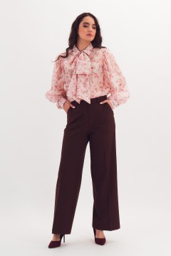 Брюки классические коричневого цвета Braslava(фото2)