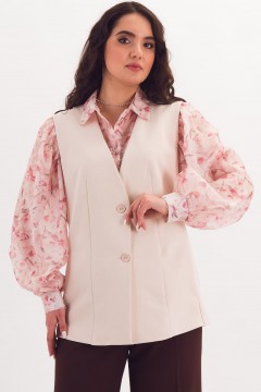 Жилет классический светло-бежевый Braslava