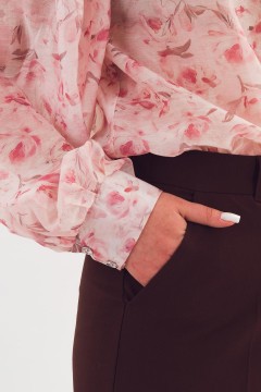 Блузка розовая со съёмным бантом Braslava(фото7)