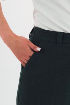 Брюки классические тёмно-зелёного цвета Braslava(фото4)