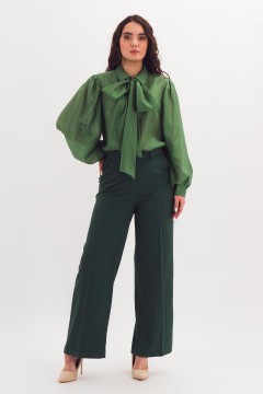 Блузка зелёная со съёмным бантом Braslava(фото2)