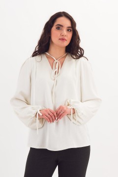 Блузка атласная с длинными рукавами Braslava(фото3)