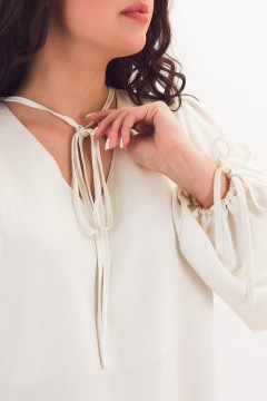 Блузка атласная с длинными рукавами Braslava(фото4)